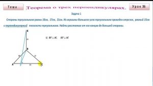 Теорема о трех перпендикулярах.The theorem on three perpendiculars.