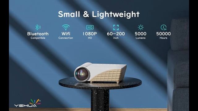 YEHUA Mini Projector with WiFi and Bluetooth смотреть онлайн