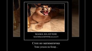 МАМА НА КУХНЕ МАТЕМАТИЧКА!!!! (демотиватор, шлёпа)