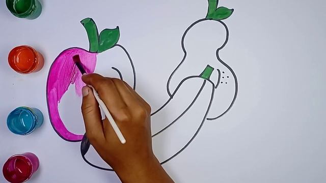 Fruit drawing for children Bolalar uchun meva rasm chizish Рисование фруктов для детей