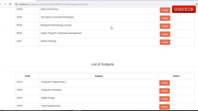 Download Scheduling System in PHP Complete Project with free source code