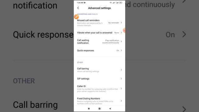 SIP account 2 important setting on redmi note 8