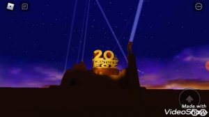 20th Century Fox ROBLOX Version With Searchlight Animation at The Beginning