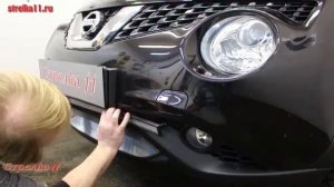 Защита радиатора NISSAN JUKE I рестайлинг (2014-2018) Хром - strelka11.ru