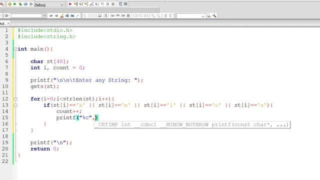 Program to count the number of vowels in a given string | C Programming смотреть онлайн