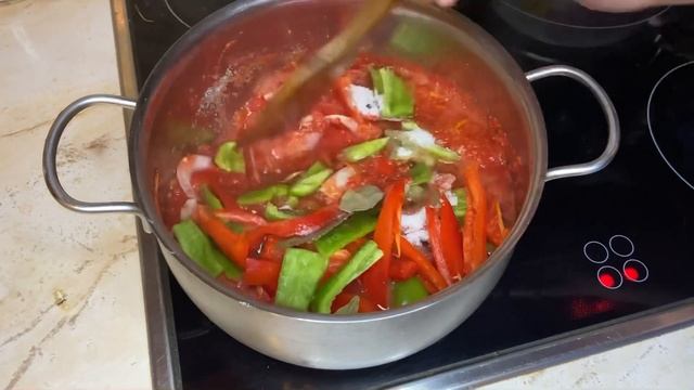 ЛЕЧО из перца и помидор САМЫЙ ПРОСТОЙ РЕЦЕПТ с морковью и луком  по СОВЕТСКОМУ рецепту БЕЗ УКСУСА