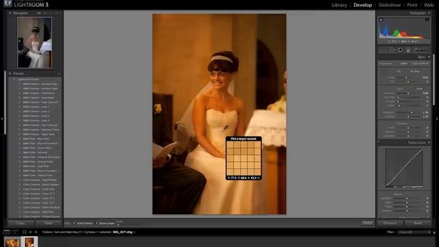 White Balance in Lightroom 3 tutorial for wedding dress смотреть онлайн
