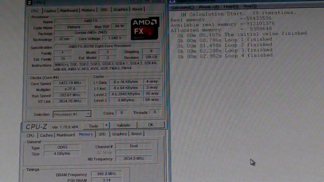 AMD FX-8370E AIR testing 5470 MHz смотреть онлайн