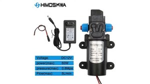 Миниатюрный Электрический мембранный Водяной насос, автоматический переключатель, 5 л/мин,