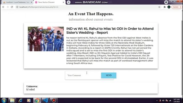 News blog project using php | html and css | ELSE IF