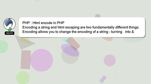 PHP : Html encode in PHP