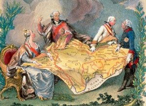 Как  Австрия, Пруссия  и Россия делили Польшу. Три раздела Польши.