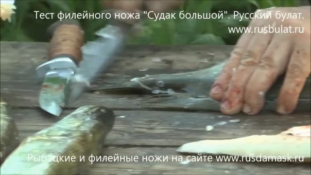 Филе щуки на рыбалке. Тест филейного ножа "Судак большой". Отзыв "Русский булат" смотреть онлайн