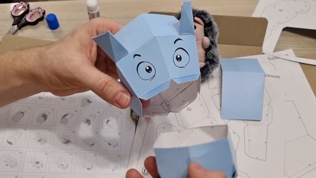 Бегемот из бумаги из Fix Price полигональная фигура.