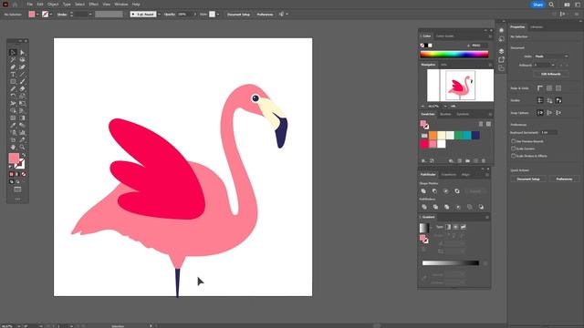 РИСУЕМ ФЛАМИНГО | УРОК В ADOBE ILLUSTRATOR