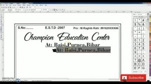 How to Design a Marksheet in Coreldraw X3