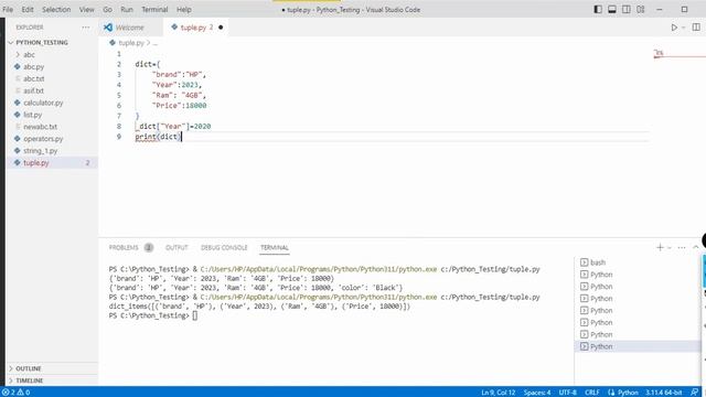 L9. Dictionary Data Type | Python Tutorial for Beginners
