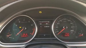 Audi Q7 - тест стрелок, температура масла и таймера круг