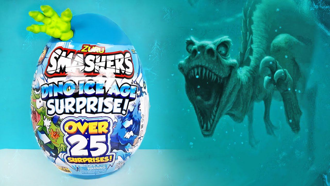 ГИГАНТСКОЕ ЯЙЦО ДИНОЗАВРА! 25 СЮРПРИЗОВ Smashers ZURU DINO ICE AGE! Jurassic World EGG toys unboxing смотреть онлайн