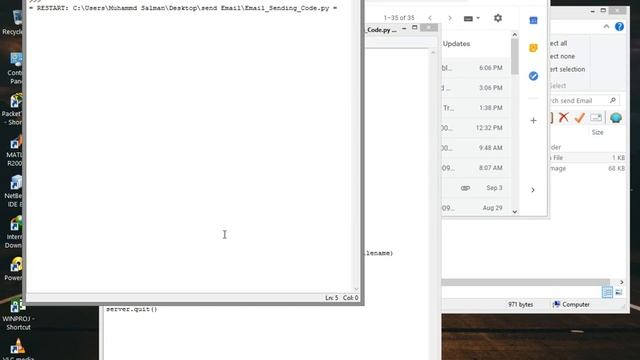 Sending Email Python Code