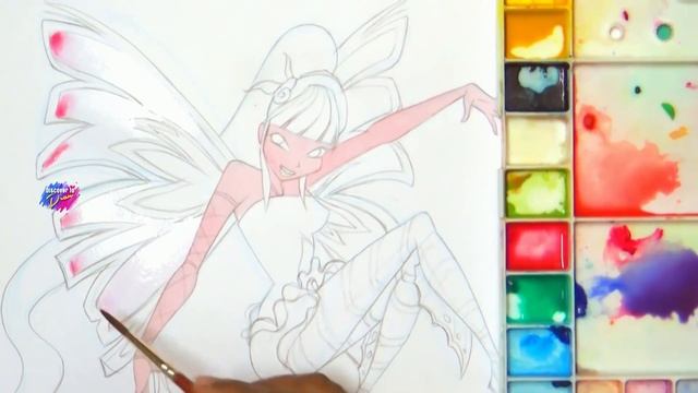 How to draw ❤ Winx Club Musa Sirenix ❤ Speed painting смотреть онлайн