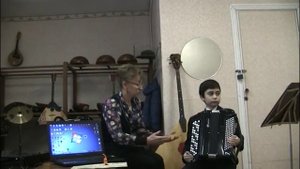 ДШИ. Урок по специальности  "Баян". 1 класс