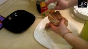 Свинина на пару в мультиварке(рецепт)