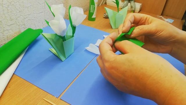 Умелые ручки. Подснежники в корзинке. Подарок маме. смотреть онлайн