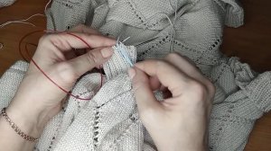 Закрытие иглой резинки два на два по кругу.