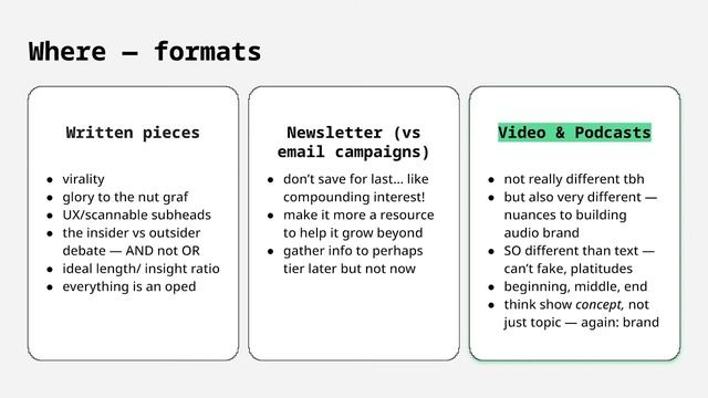 Editorial content: Strategies and tactics | Редакционный контент: Стратегии и тактики