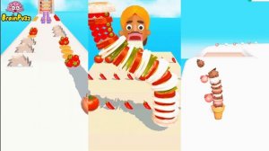 Pancake Run VS Sandwich Runner VS Ice Cream Run - TRIPLE GAME | Max Level Game iOS Android