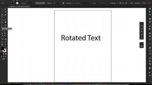 Rotate Text in Adobe Illustrator