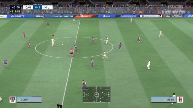 FIFA 22. Кальяри - Милан. Чемпионат Италии. 2-й сезон