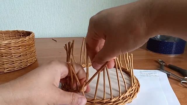 Плетеная шкатулка. Подробный мастер-класс. Часть 3. Крышка с внутренним бортиком.