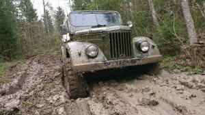 Убийственная грязь - мечта джипера! ГАЗ-69 на блокировках, УАЗ V8 с мотором ГАЗ-53.