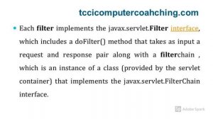 What is Filter and why used in Servlet