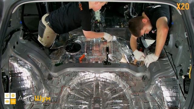 Шумоизоляция багажника с арками Hyundai Creta в уровне Экстра. АвтоШум.