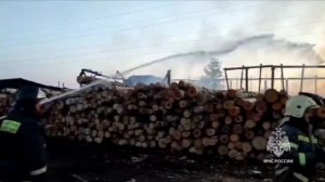 Пожар на предприятии города Канска.