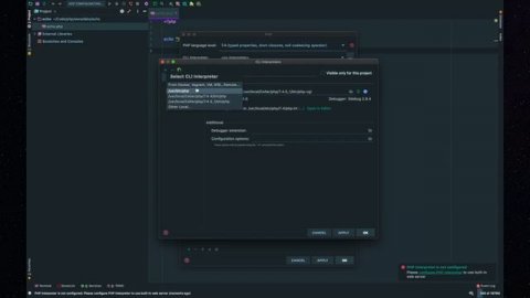 How to configure PHP interpreter in PhpStorm 2020.1