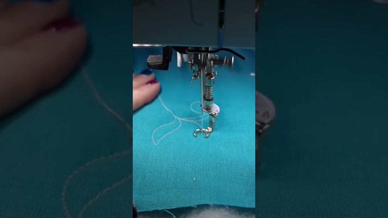 стёжка запятые + листочки        #quilting #freemotion #стёжка #квилтинг