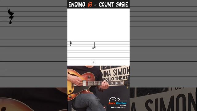 Jazz Guitar Ending #3 - Count Basie Cliché (in C Major)