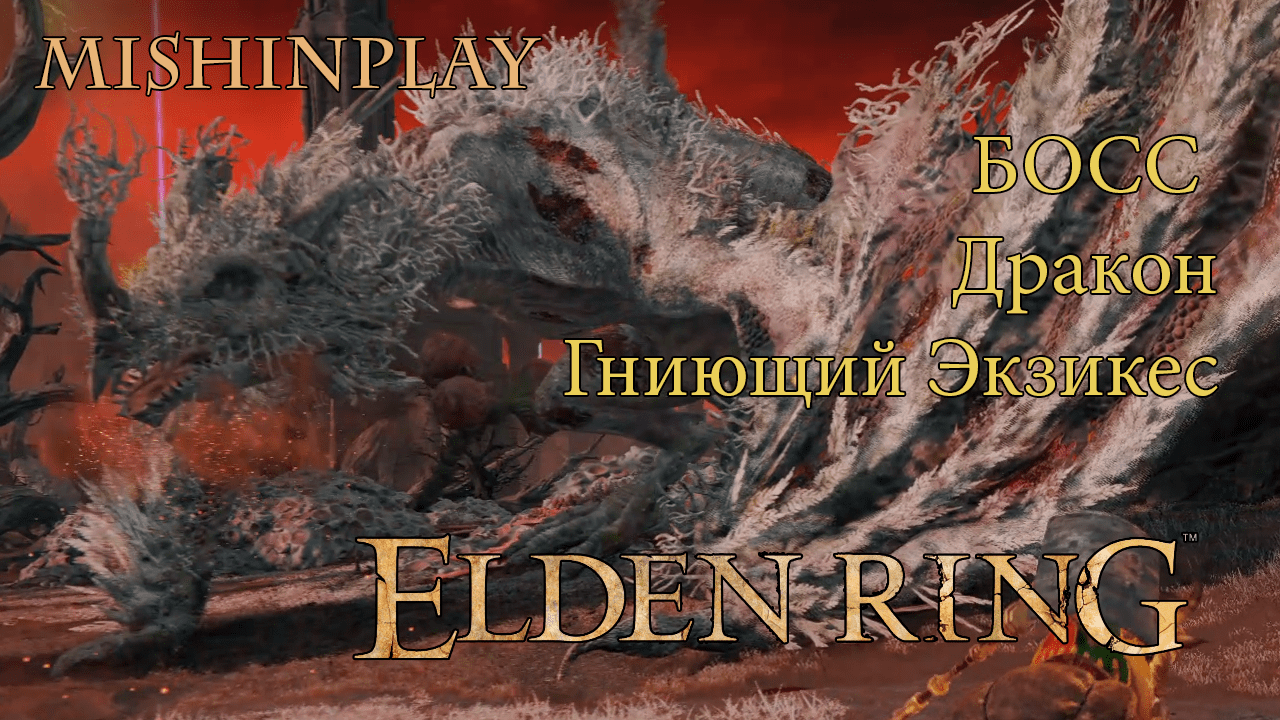 Elden Ring БОСС Дракон Гниющий Экзикес