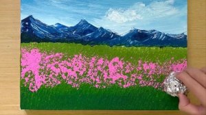 Красивый рисунок акриловыми красками.