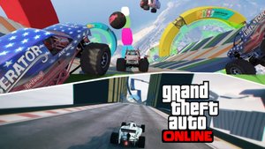Спуск по рампам + скилл тест на формуле в GTA V OnLine