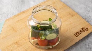 Огурцы и помидоры с базиликом на зиму