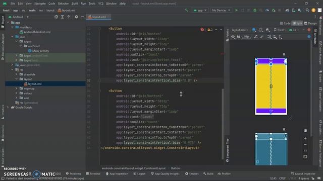 Tutorial Hello Toast Android Studio смотреть онлайн
