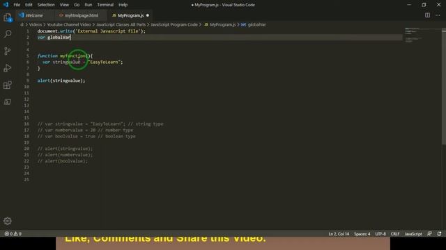 JavaScript Class #05 | Variables | Identifiers