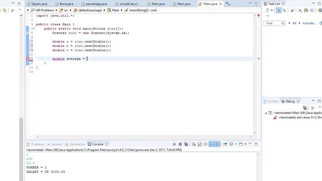 URI Online Judge Solutions in Java - Problem 1006