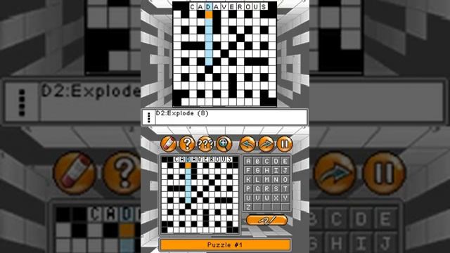 1001 Crosswords • NDS Gameplay