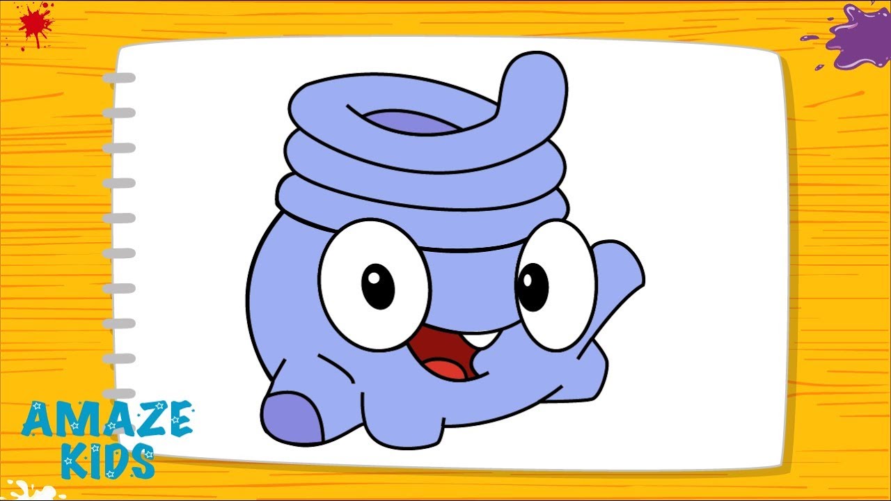 Как Нарисовать Няма Тосю для Детей Учимся рисовать героев Cut the Rope Простые Рисунки Своими Руками смотреть онлайн